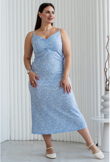 Голубой сарафан миди. Maritel. Изображенние 9