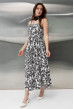 Білий сарафан міді в чорну квітку на бретелях. Maritel. Зображення 3 Білий сарафан міді в чорну квітку на бретелях. Maritel. Зображення 3