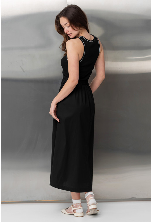 Чорний сарафан з кантом. Maritel. Зображення 1 Чорний сарафан з кантом. Maritel. Зображення 1