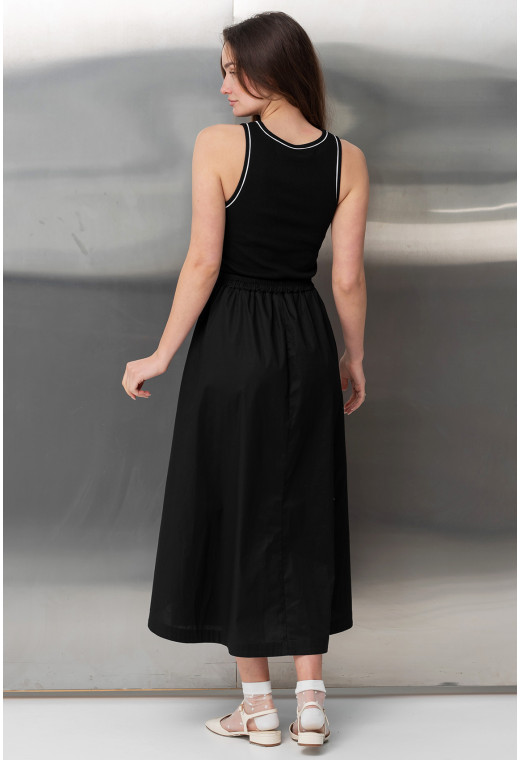 Чорний сарафан з кантом. Maritel. Зображення 2 Чорний сарафан з кантом. Maritel. Зображення 2