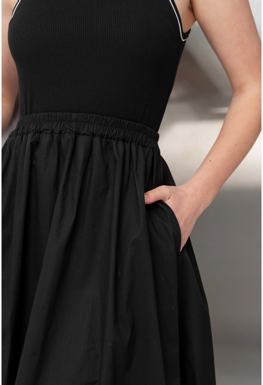 Чорний сарафан з кантом. Maritel. Зображення 5 Чорний сарафан з кантом. Maritel. Зображення 5