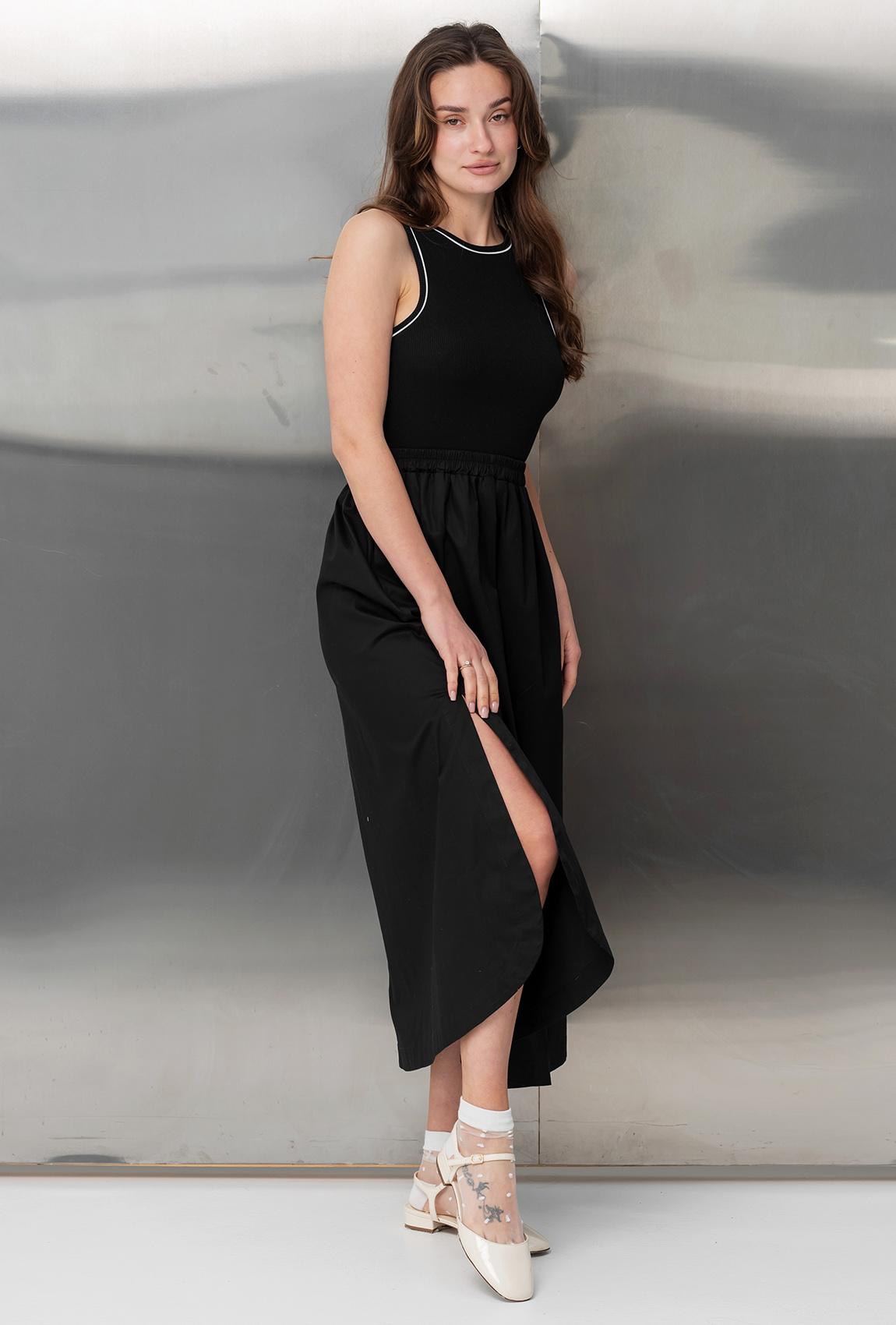 Черный сарафан с кантом —  970416. Maritel. Изображенние 6