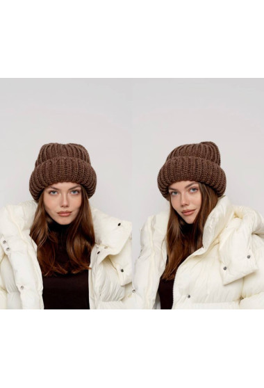 Шоколадная шапка с подворотом. Maritel. Изображенние 7 Шоколадная шапка с подворотом. Maritel. Изображенние 7