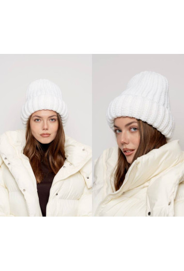 Молочная шапка с подворотом. Maritel. Изображенние 3 Молочная шапка с подворотом. Maritel. Изображенние 3