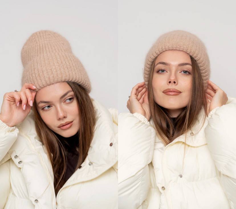 Шапка кольору капучино —  357162. Maritel