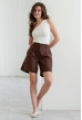 Шоколадні короткі лляні шорти — 476027. Maritel Шоколадні короткі лляні шорти — 476027. Maritel