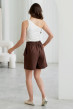 Шоколадні короткі лляні шорти — 476027. Maritel. Зображення 1 Шоколадні короткі лляні шорти — 476027. Maritel. Зображення 1