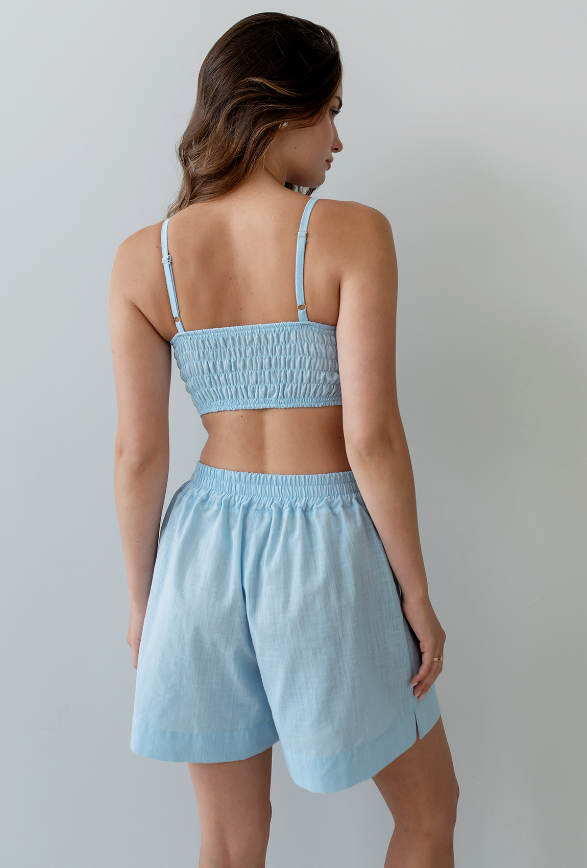 Голубые льняные шорты —  265871. Maritel. Изображенние 2