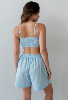 Блакитні лляні шорти. Maritel. Зображення 2 Блакитні лляні шорти. Maritel. Зображення 2