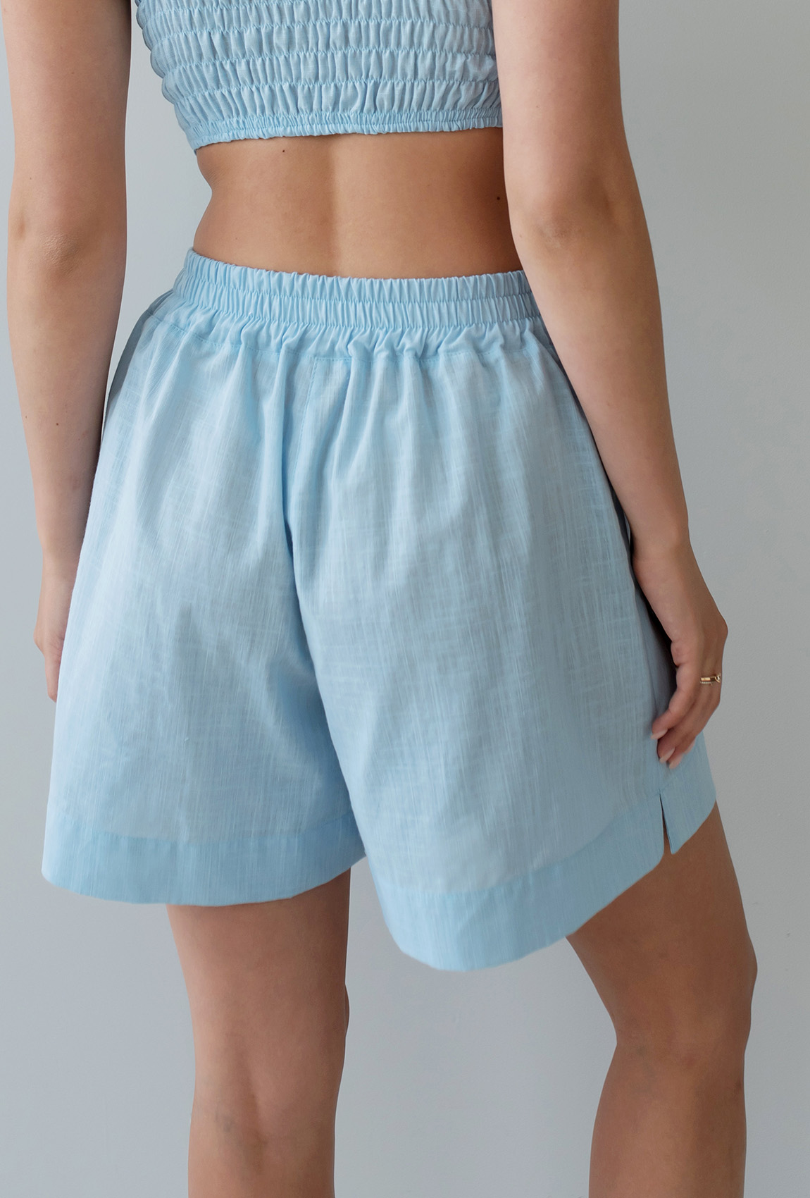 Голубые льняные шорты —  265871. Maritel. Изображенние 4