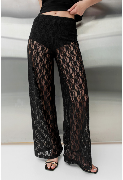 Чорні гіпюрові штани — 371851. Maritel. Зображення 3 Чорні гіпюрові штани — 371851. Maritel. Зображення 3