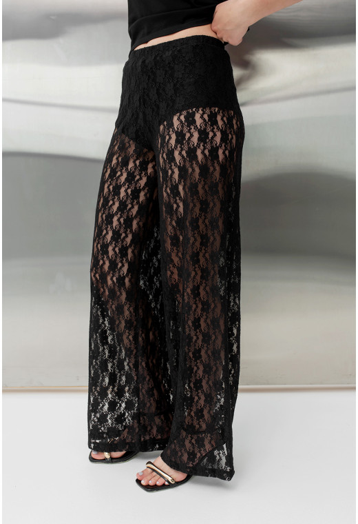 Чорні гіпюрові штани — 371851. Maritel. Зображення 4 Чорні гіпюрові штани — 371851. Maritel. Зображення 4