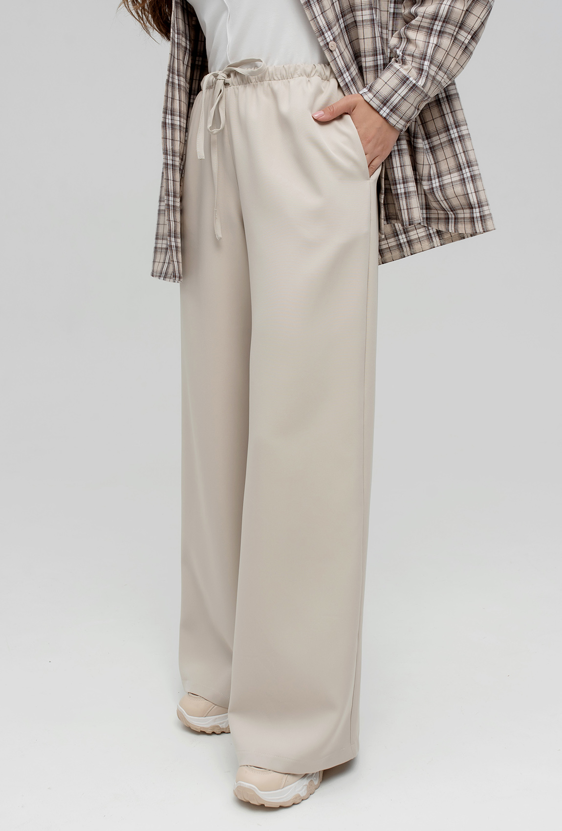 Бежеві штани костюмка —  588708. Maritel. Зображення 2