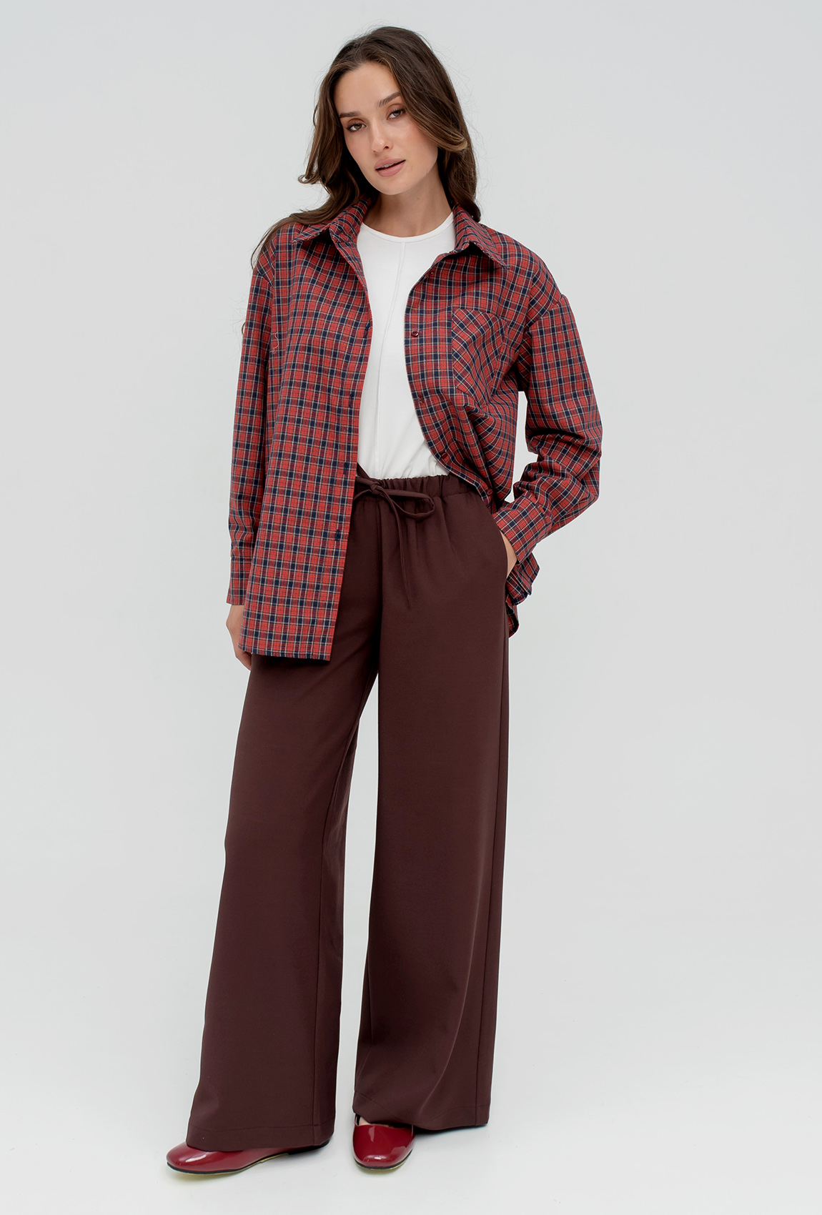 Шоколадные штаны костюмка —  523381. Maritel