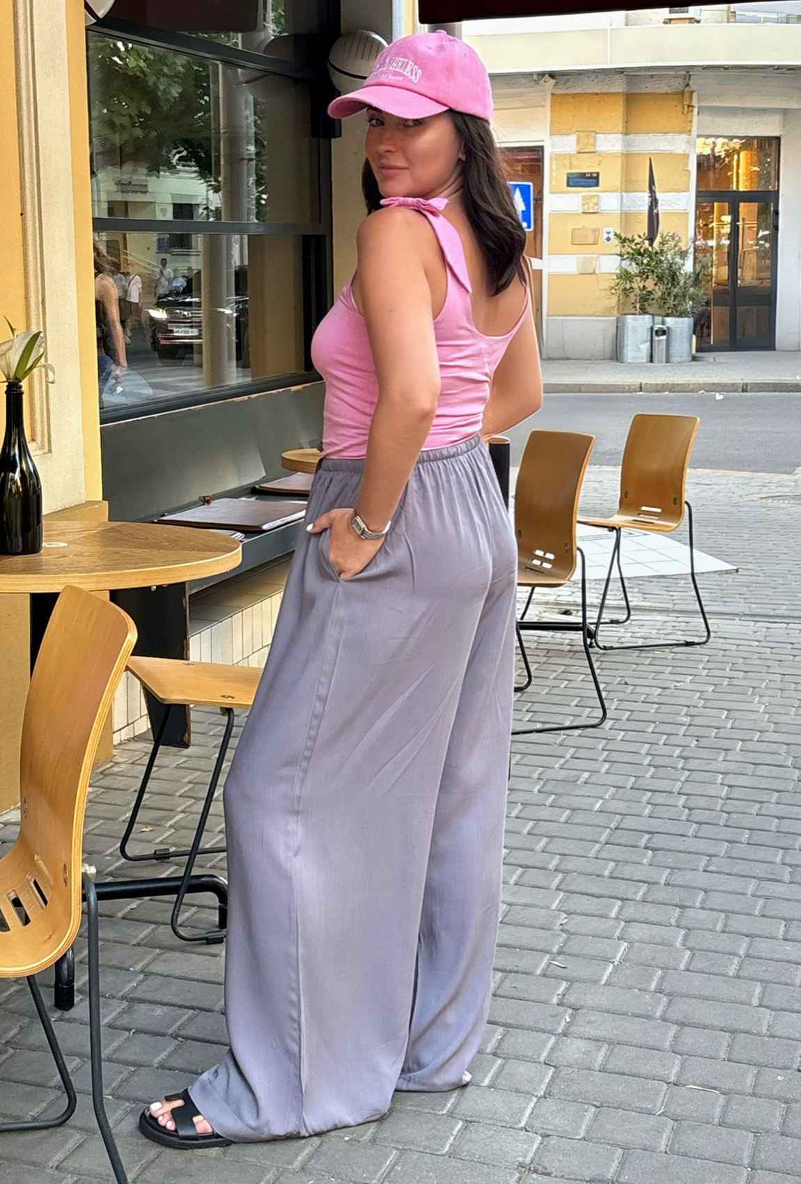 Графітові штани льон-штапель — 721477. Maritel. Зображення 1 Графітові штани льон-штапель — 721477. Maritel. Зображення 1