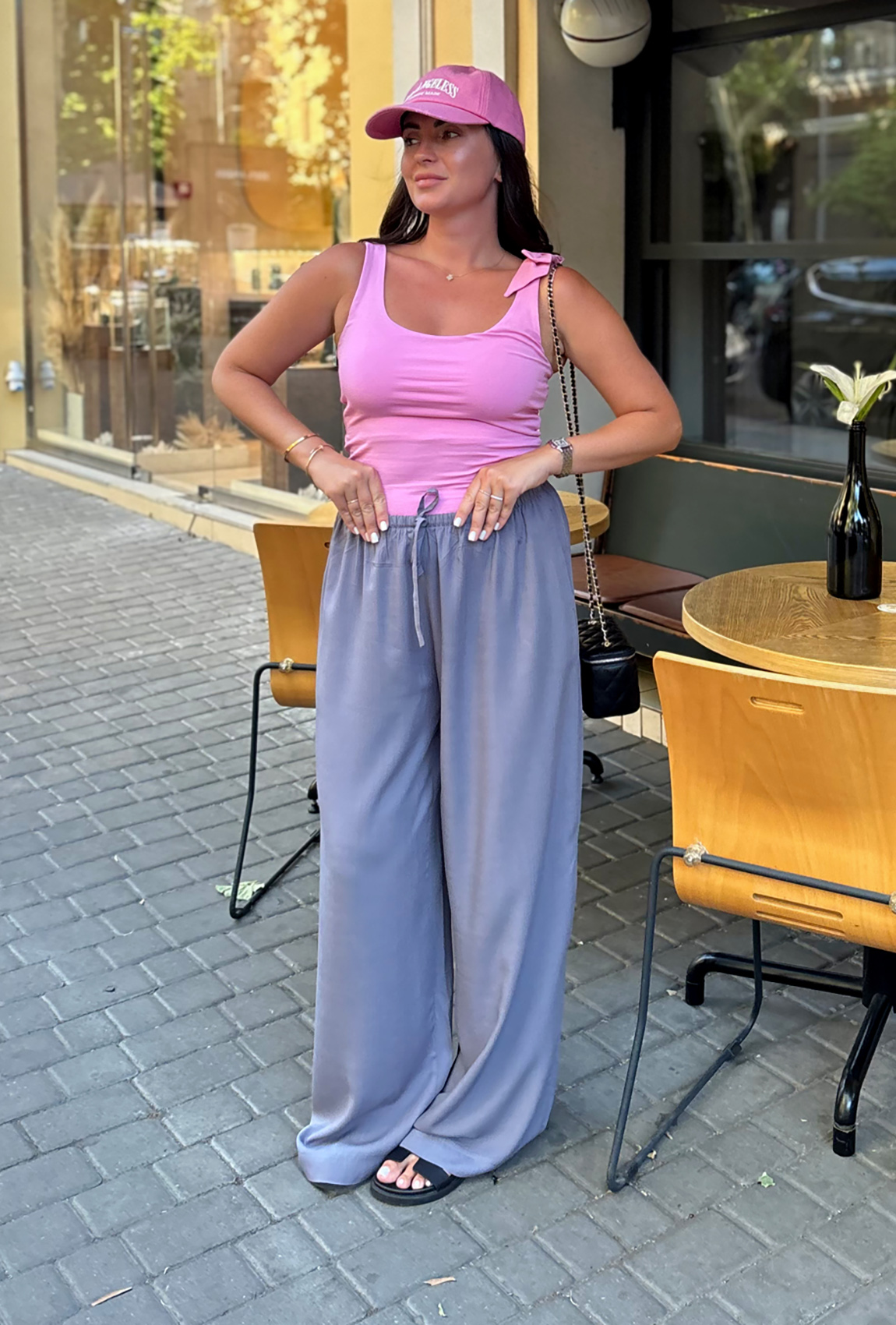 Графітові штани льон-штапель — 721477. Maritel. Зображення 5 Графітові штани льон-штапель — 721477. Maritel. Зображення 5