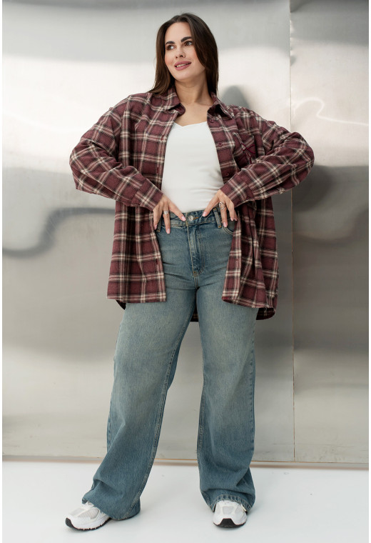 Бордовая рубашка в клетку с бантом — 783566. Maritel. Изображенние 5 Бордовая рубашка в клетку с бантом — 783566. Maritel. Изображенние 5