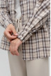 Бежевая рубашка в клетку с разрезами — 361679. Maritel. Изображенние 4 Бежевая рубашка в клетку с разрезами — 361679. Maritel. Изображенние 4