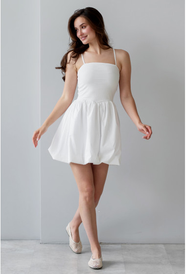 Молочна комбінована сукня. Maritel. Зображення 6