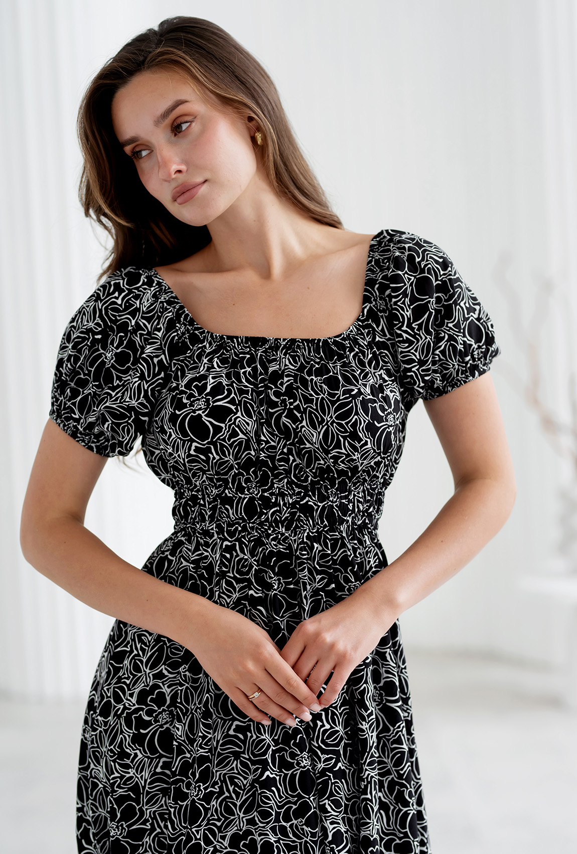 Черное платье штапель —  103317. Maritel. Изображенние 3