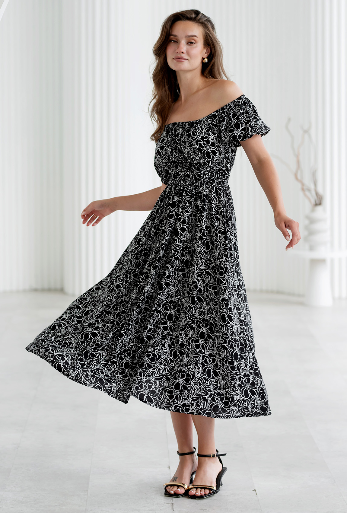 Черное платье штапель —  103317. Maritel. Изображенние 6