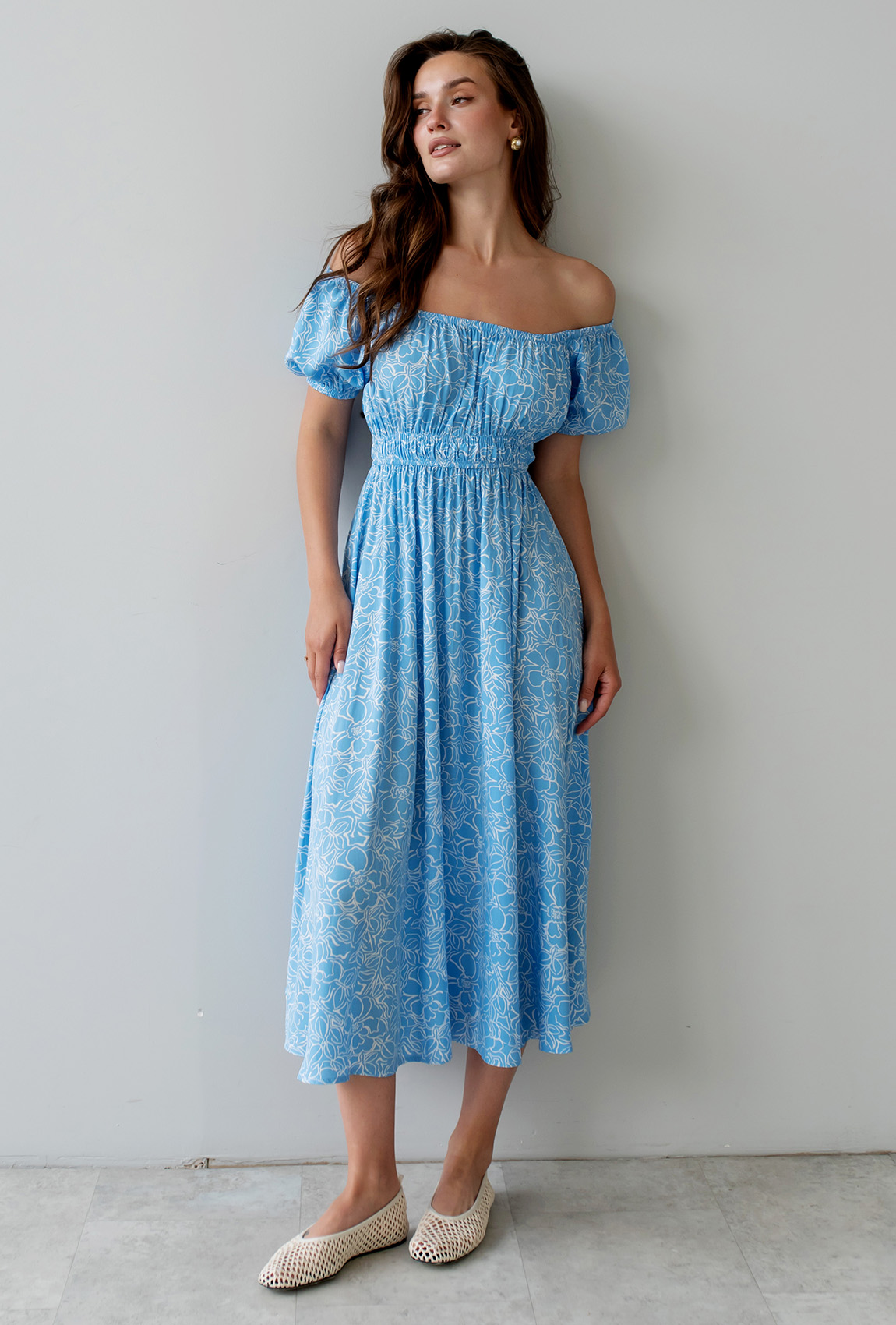 Голубое платье штапель —  957188. Maritel