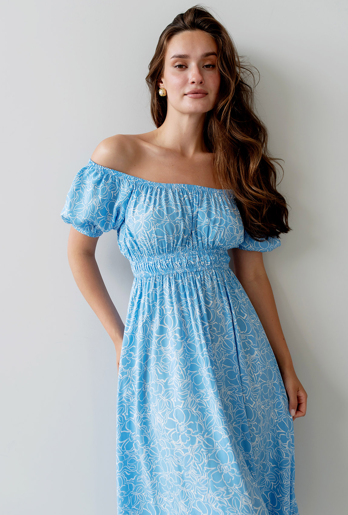 Голубое платье штапель —  957188. Maritel. Изображенние 4