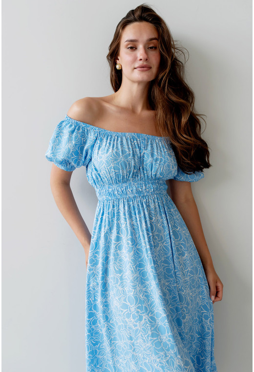 Блакитна сукня штапель — 957188. Maritel. Зображення 4 Блакитна сукня штапель — 957188. Maritel. Зображення 4