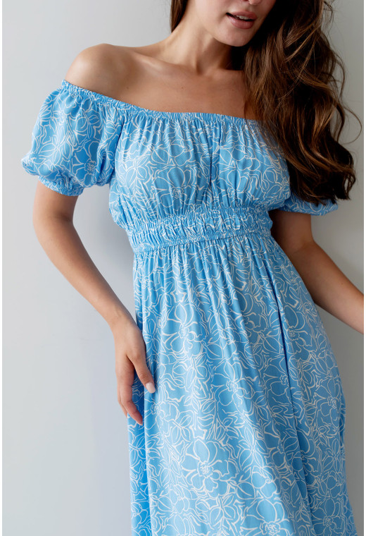 Блакитна сукня штапель — 957188. Maritel. Зображення 5 Блакитна сукня штапель — 957188. Maritel. Зображення 5