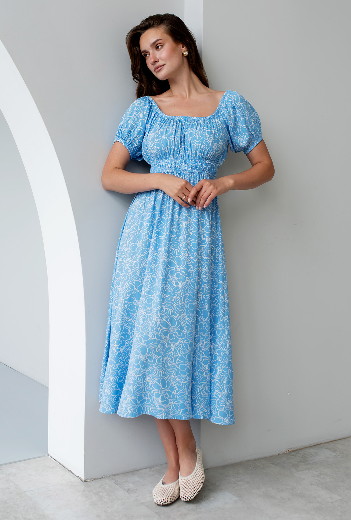 Голубое платье штапель —  957188. Maritel. Изображенние 6