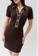 Шоколадна в'язана сукня поло. Maritel. Зображення 4 Шоколадна в'язана сукня поло. Maritel. Зображення 4