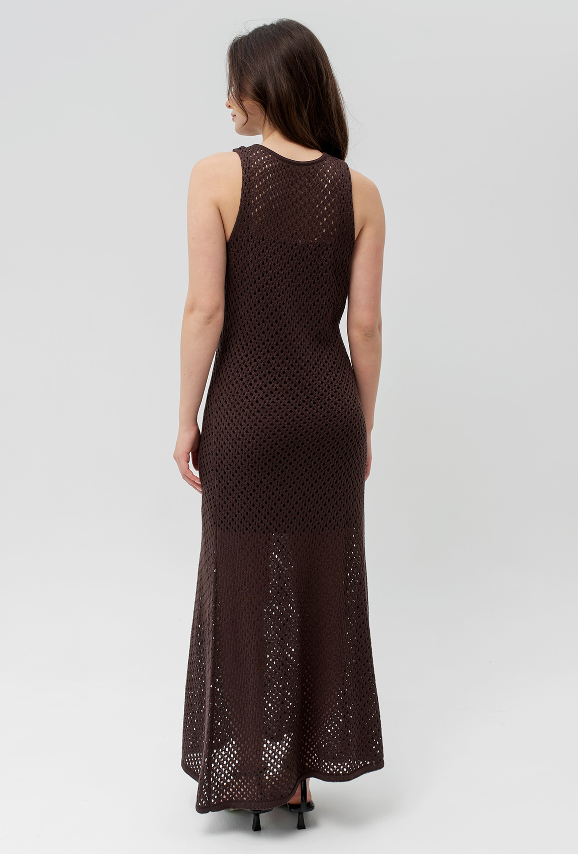 Шоколадное платье вязаная сетка — 515828. Maritel. Изображенние 2 Шоколадное платье вязаная сетка — 515828. Maritel. Изображенние 2