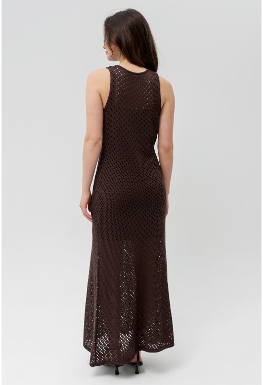 Шоколадное платье вязаная сетка — 515828. Maritel. Изображенние 2 Шоколадное платье вязаная сетка — 515828. Maritel. Изображенние 2
