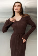Шоколадна в'язана сукня зі шнурком — 481298. Maritel. Зображення 2 Шоколадна в'язана сукня зі шнурком — 481298. Maritel. Зображення 2