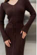 Шоколадна в'язана сукня зі шнурком — 481298. Maritel. Зображення 4 Шоколадна в'язана сукня зі шнурком — 481298. Maritel. Зображення 4