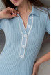 Голубое платье вязка с пуговицами — 343244. Maritel. Изображенние 5 Голубое платье вязка с пуговицами — 343244. Maritel. Изображенние 5