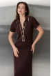 Шоколадна сукня в'язка з гудзиками — 662486. Maritel. Зображення 5 Шоколадна сукня в'язка з гудзиками — 662486. Maritel. Зображення 5