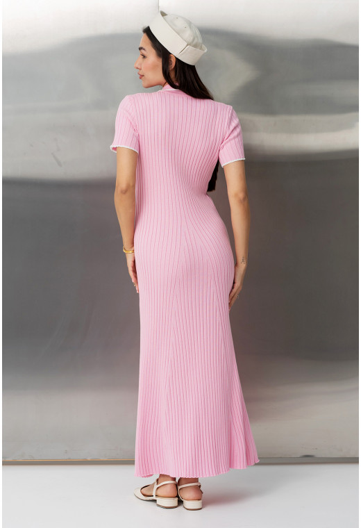 Рожева сукня в'язка з гудзиками — 704832. Maritel. Зображення 2 Рожева сукня в'язка з гудзиками — 704832. Maritel. Зображення 2