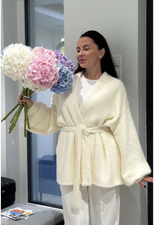 Молочный кардиган — 118460. Maritel. Изображенние 1 Молочный кардиган — 118460. Maritel. Изображенние 1