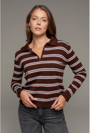 Шоколадна кофта поло. Maritel. Зображення 12