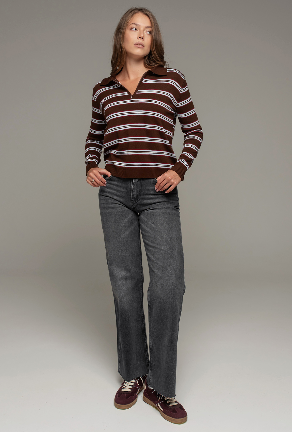 Шоколадная кофта поло —  168650. Maritel. Изображенние 4