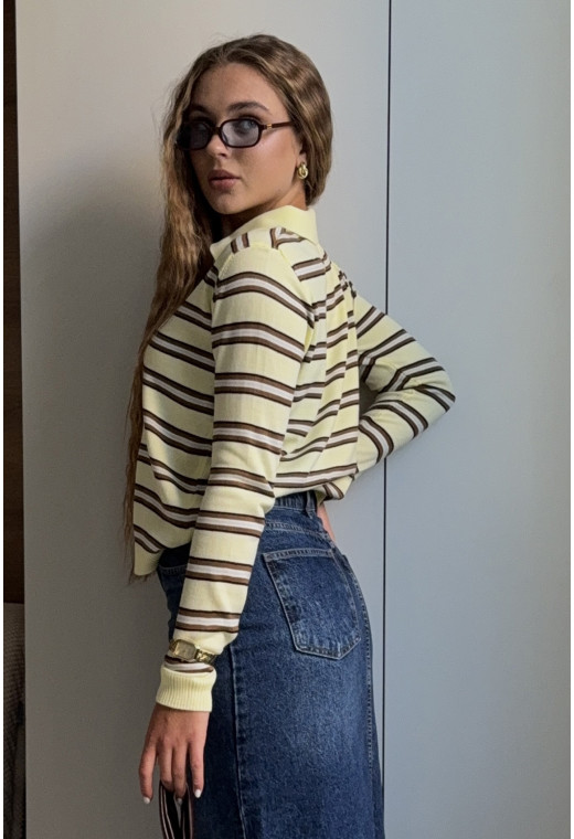 Кремова кофта поло — 307934. Maritel. Зображення 1 Кремова кофта поло — 307934. Maritel. Зображення 1