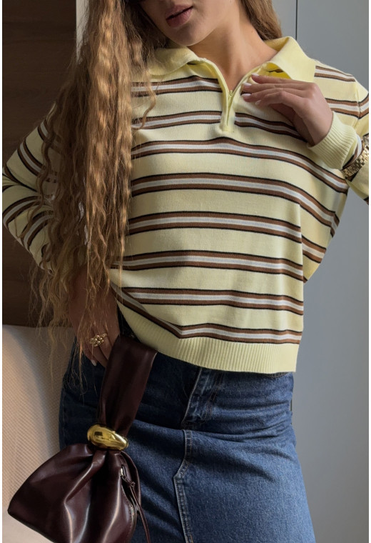 Кремова кофта поло — 307934. Maritel. Зображення 2 Кремова кофта поло — 307934. Maritel. Зображення 2