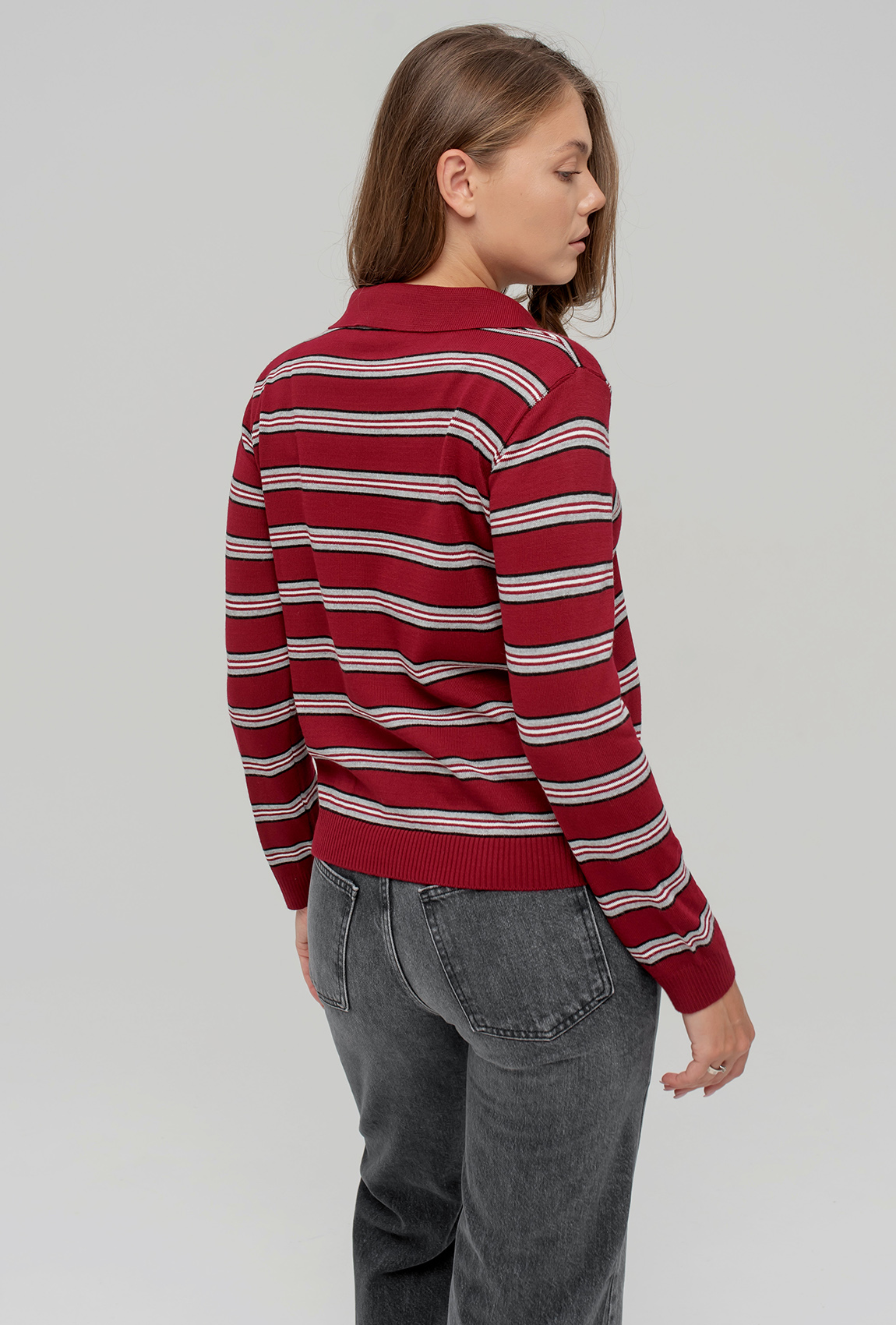 Вишнева кофта поло —  722925. Maritel. Зображення 1