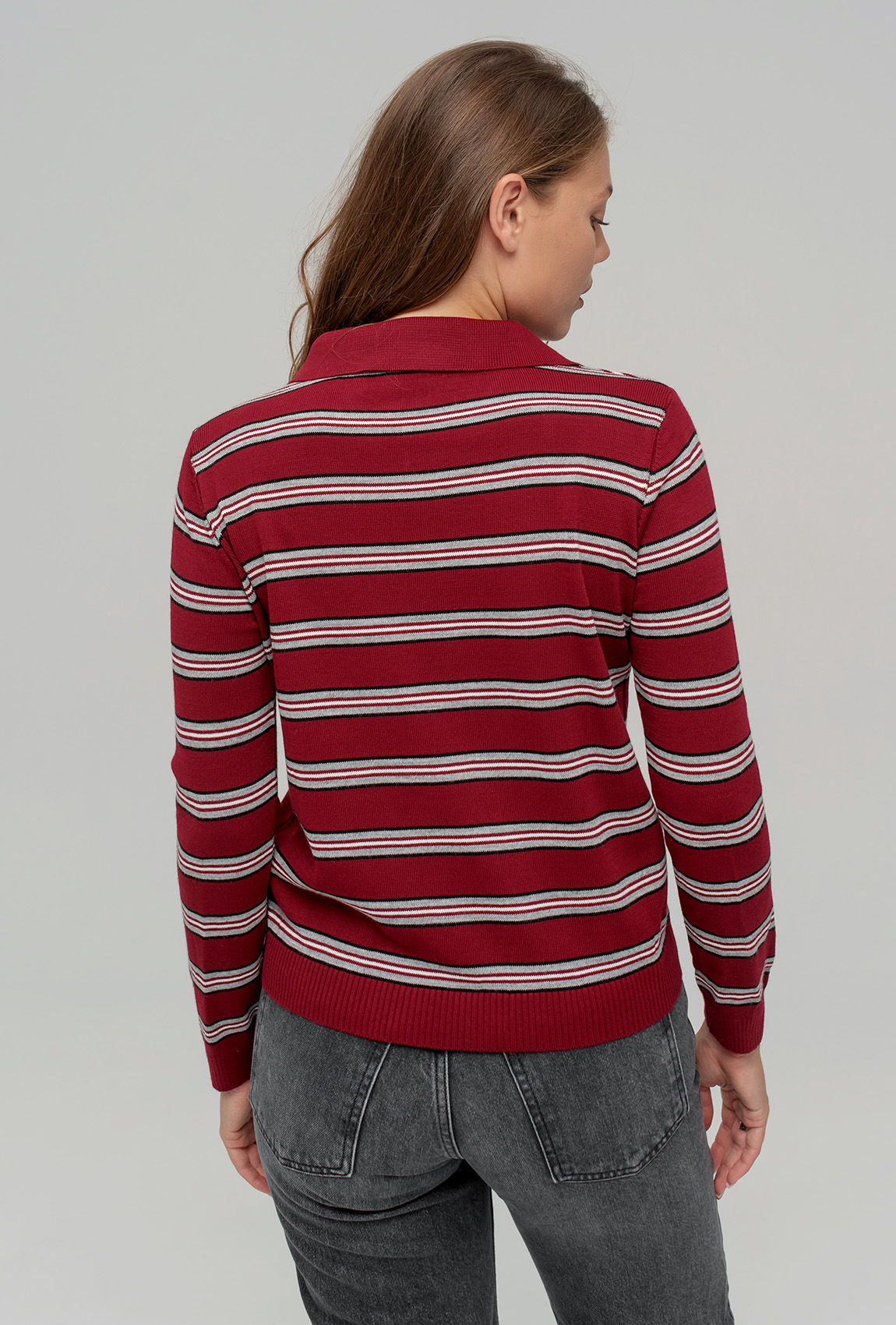 Вишнева кофта поло —  722925. Maritel. Зображення 2