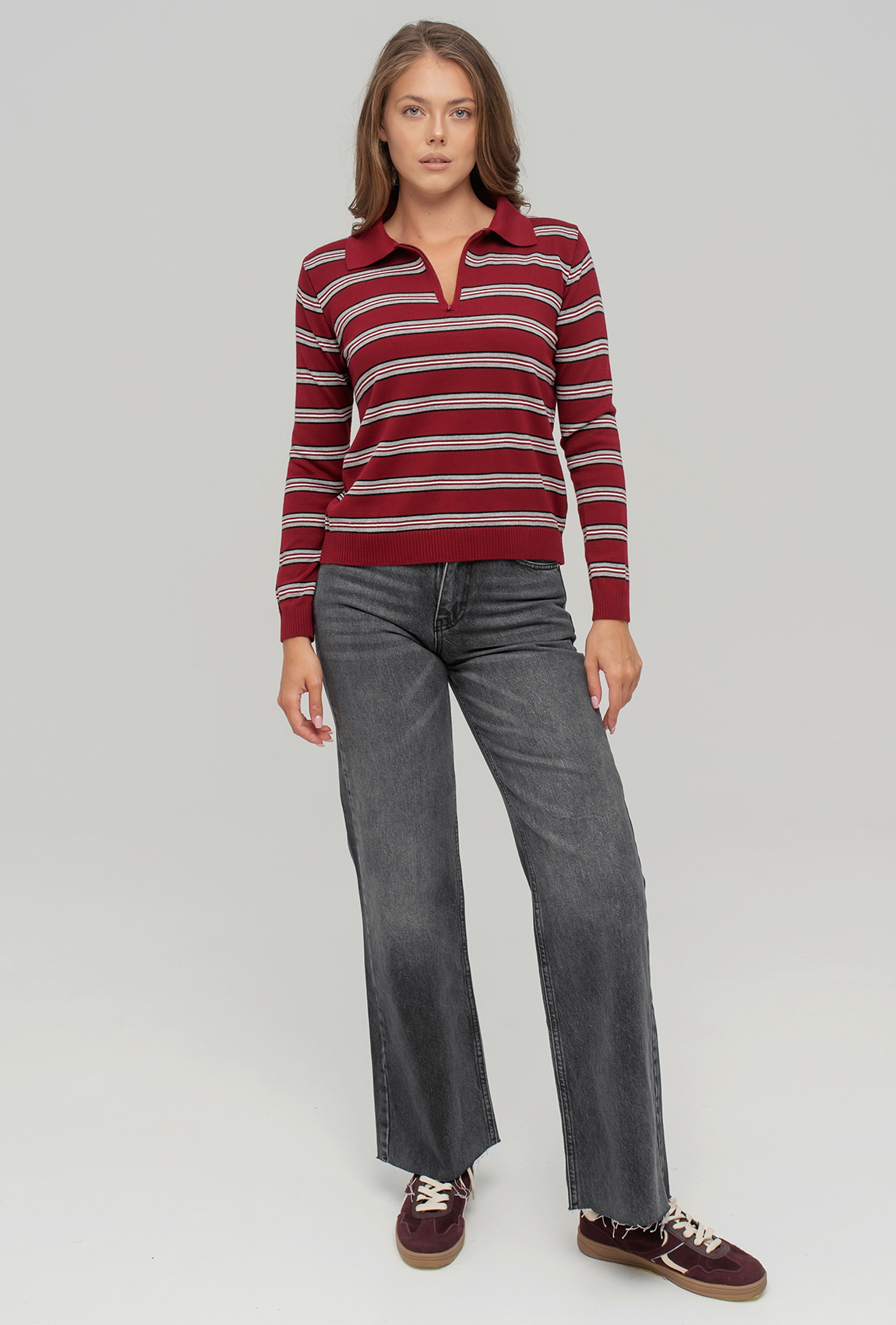 Вишнева кофта поло —  722925. Maritel. Зображення 6