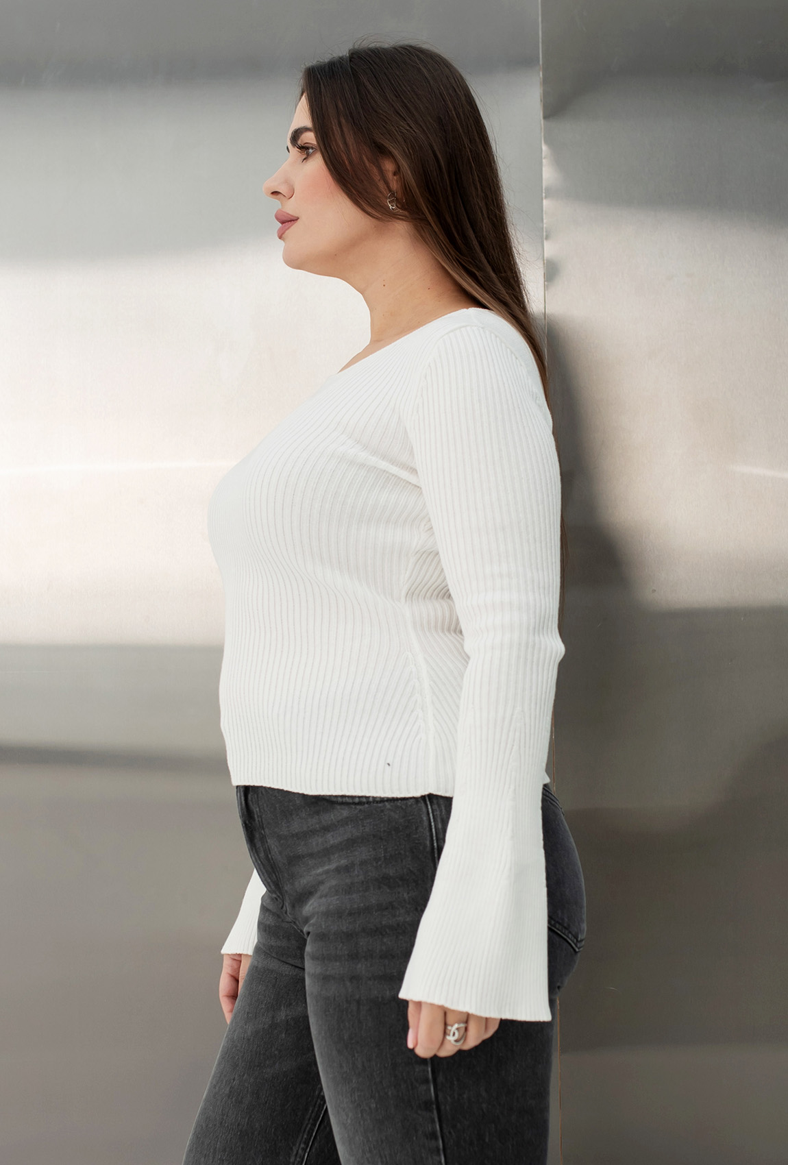 Молочна в'язана кофта з серцем —  625260. Maritel. Зображення 1