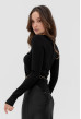 Чорний віскозний лонгслів. Maritel. Зображення 1 Чорний віскозний лонгслів. Maritel. Зображення 1