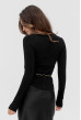 Чорний віскозний лонгслів. Maritel. Зображення 2 Чорний віскозний лонгслів. Maritel. Зображення 2