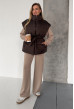 Жилет oversize шоколадный. Maritel Жилет oversize шоколадный. Maritel